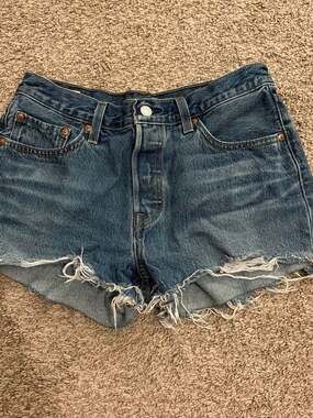 Levi's Premium 501 Original Cut-Off Denim Shorts Size 28